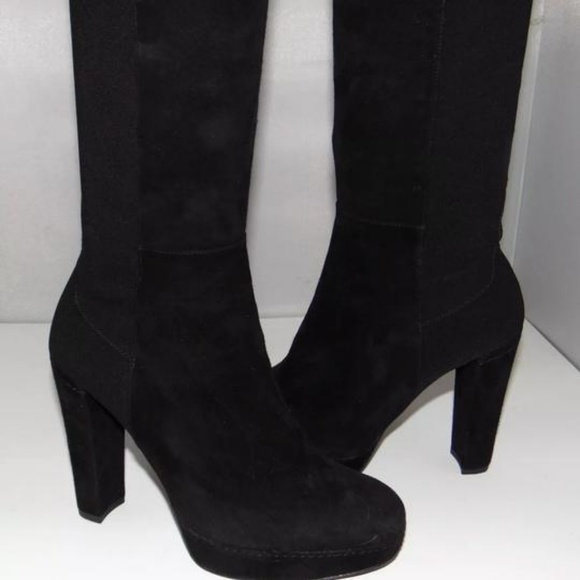 Stuart Weitzman Shoes | Stuart Weitzman Demistrong Over The Knee Boots | Color: Black | Size: 7 | Emeier's Closet